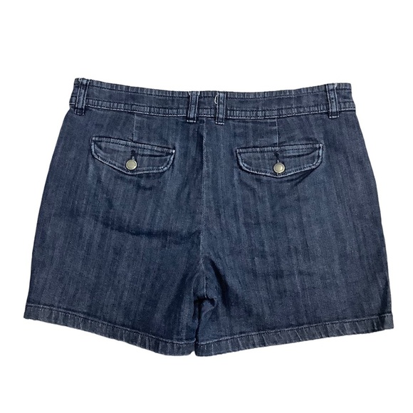 Women's Liz Claiborne 10 M Medium Shorts Jeans Jean Navy Blue Stretch High Rise - Picture 4 of 9